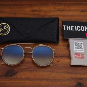 Ray Ban - Round Double Bridge 9067/71 51 Light Blue